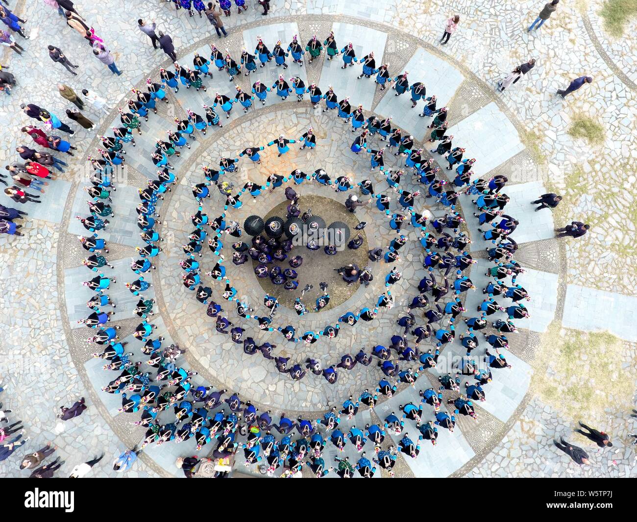 Chinese People Of Dong Ethnic Group Dressed In Traditional Silver Decorated Clothes And Headwears Celebrate The Sama Festival In Sanbao Dong Village I Stock Photo Alamy