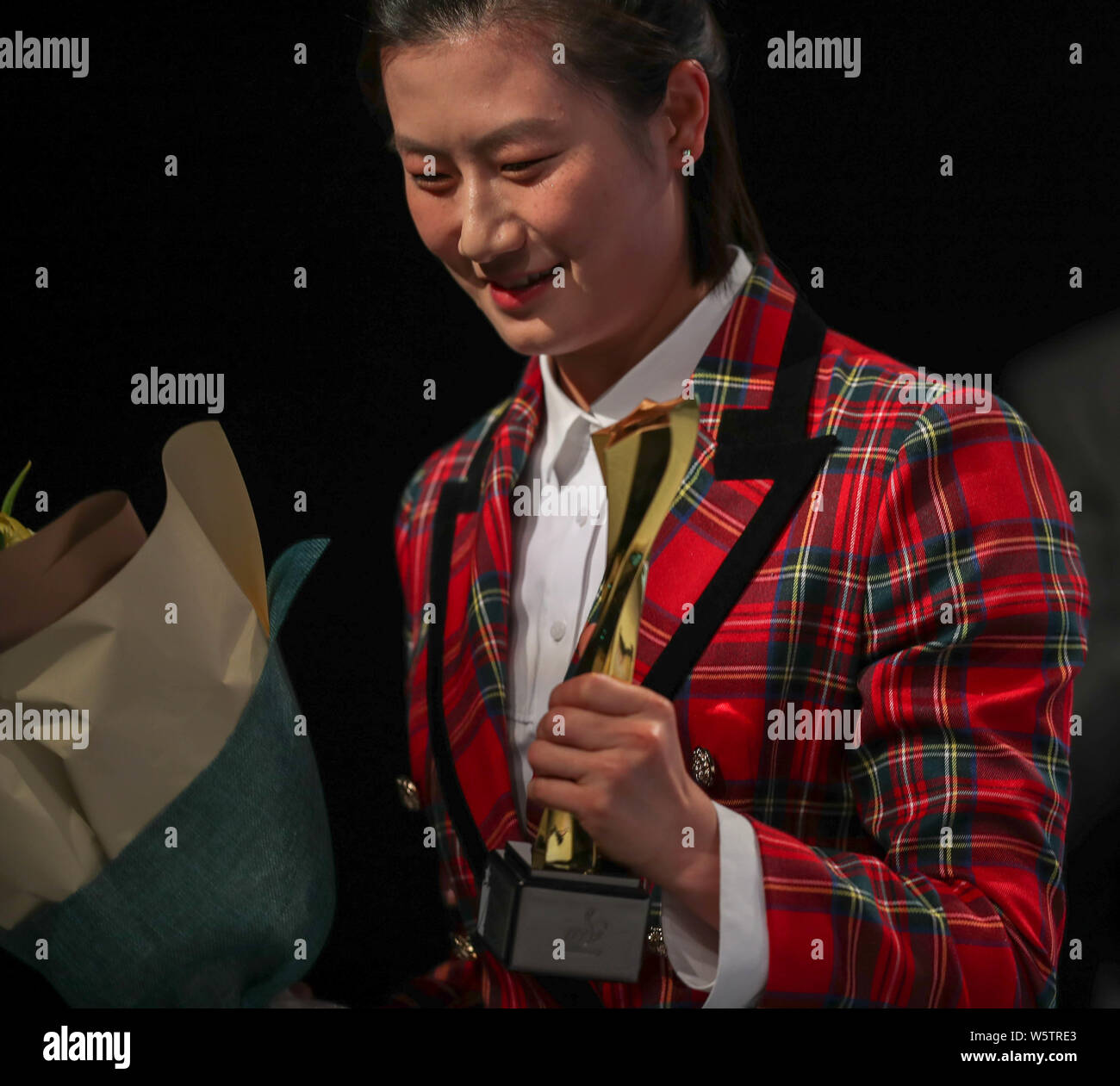 Chinese table tennis player Ding Ning poses with her trophy during the Star  Awards of the 2018 International Table Tennis Federation (ITTF) in Incheon  Stock Photo - Alamy