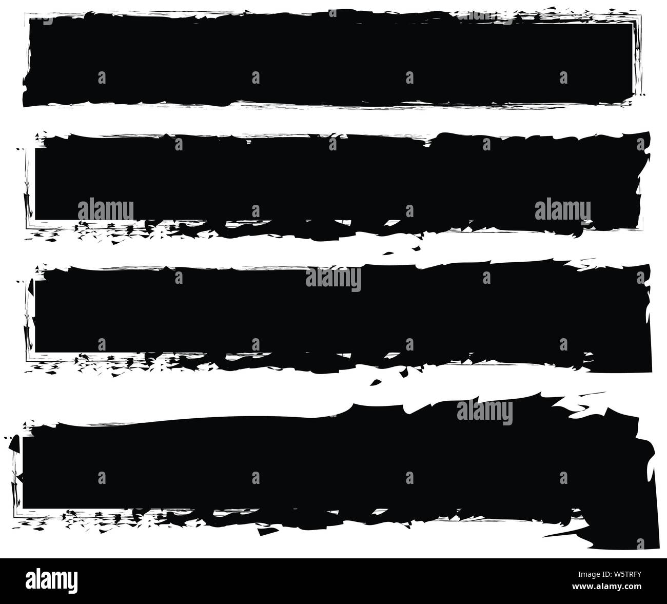 Grungy textured banners with blank space for message, text Stock Vector ...