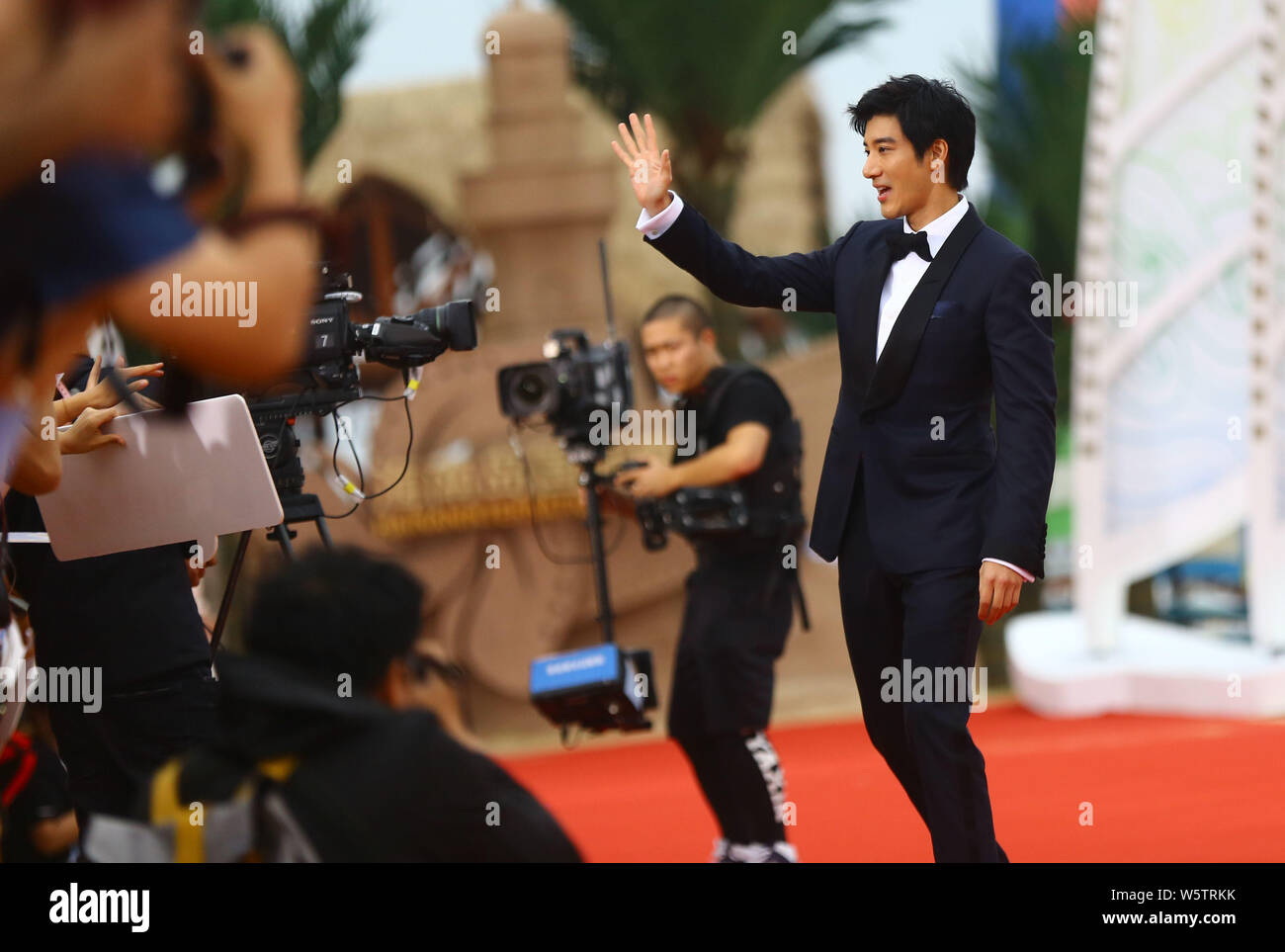 Chinese-American singer-songwriter and actor Wang Leehom arrives on the