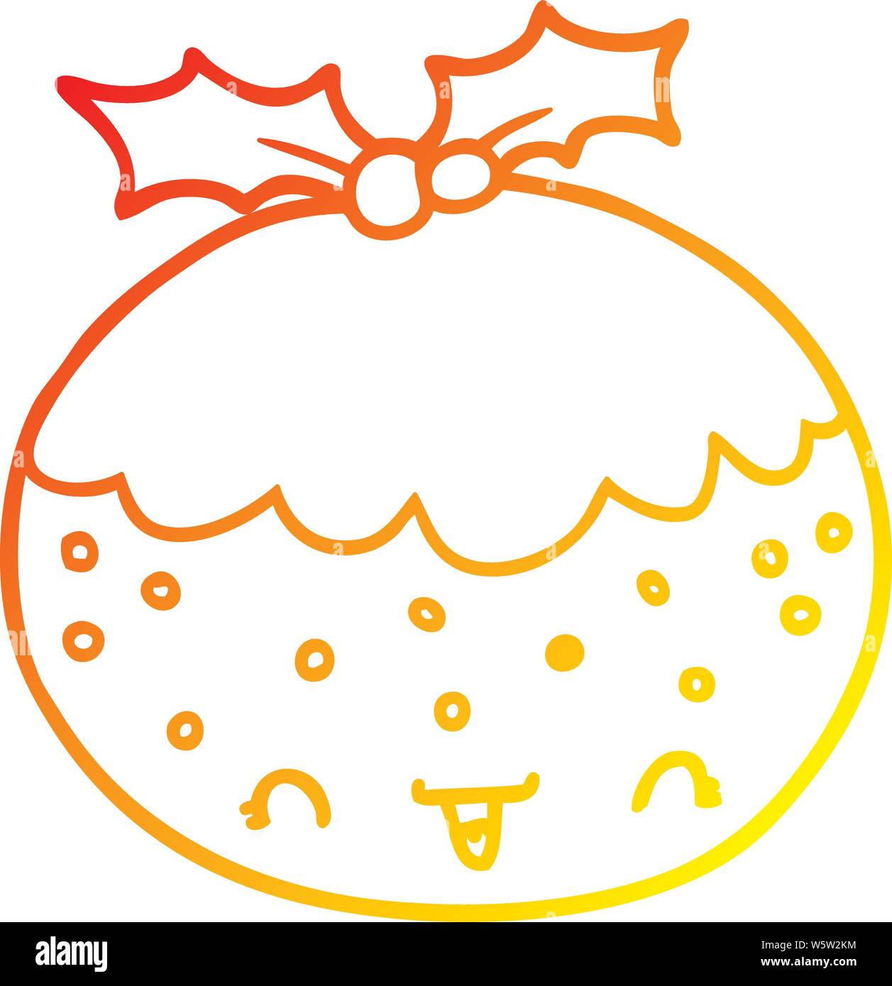 Christmas pudding line drawing hi-res stock photography and images - Alamy