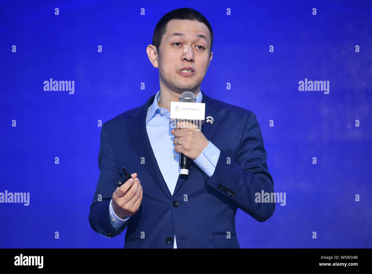 Li Bin, CEO of Chinese electriccar firm NIO, attends the 2018 China