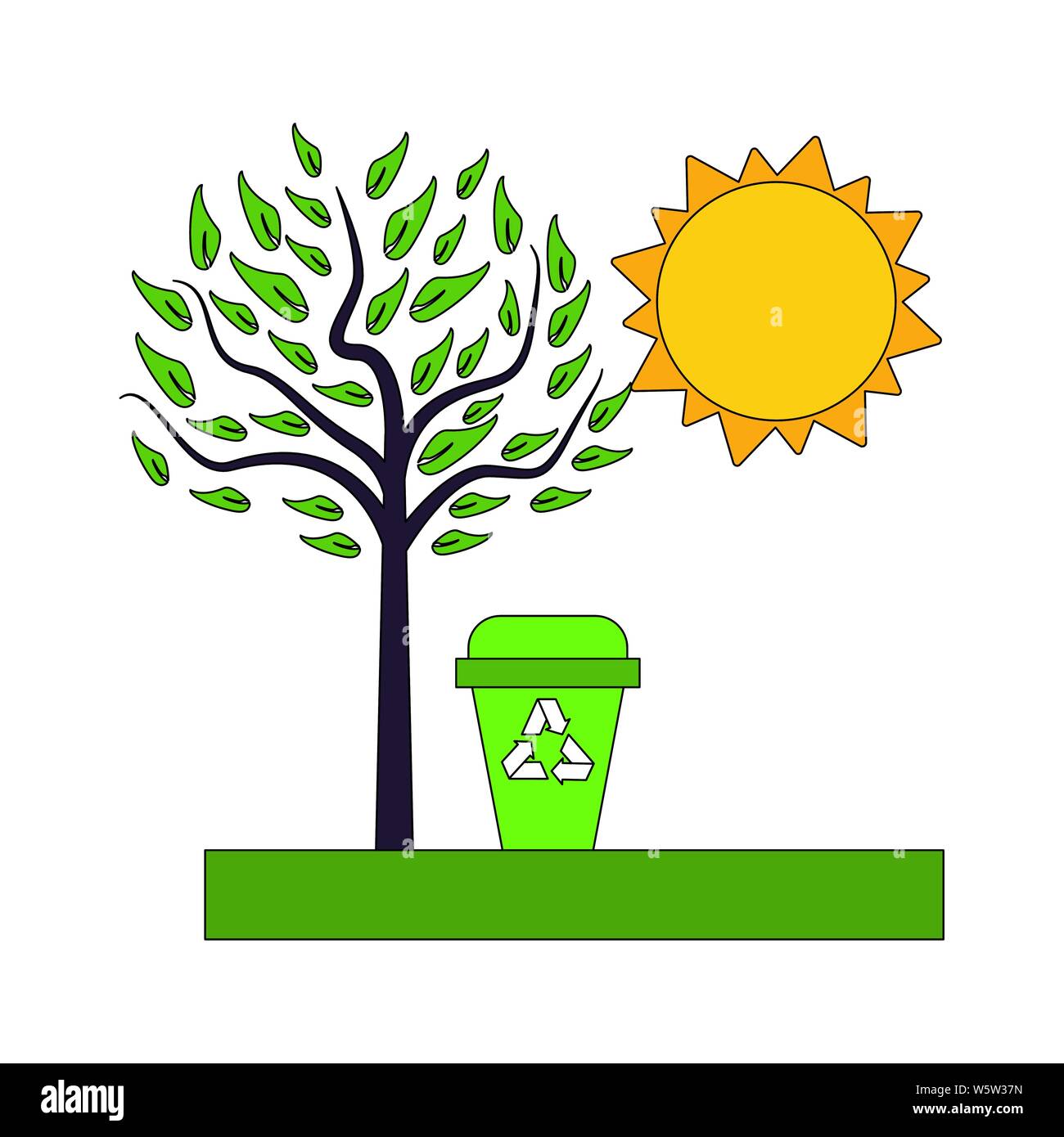 ecology nature environment save cartoon Stock Vector Image & Art - Alamy