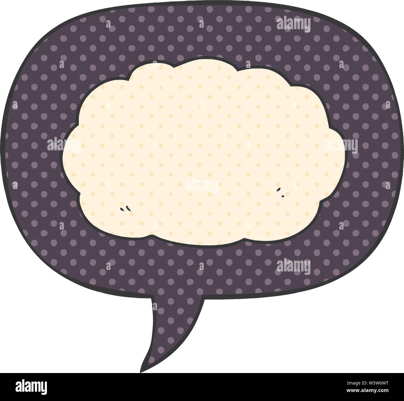 cartoon cloud with speech bubble in comic book style Stock Vector Image ...