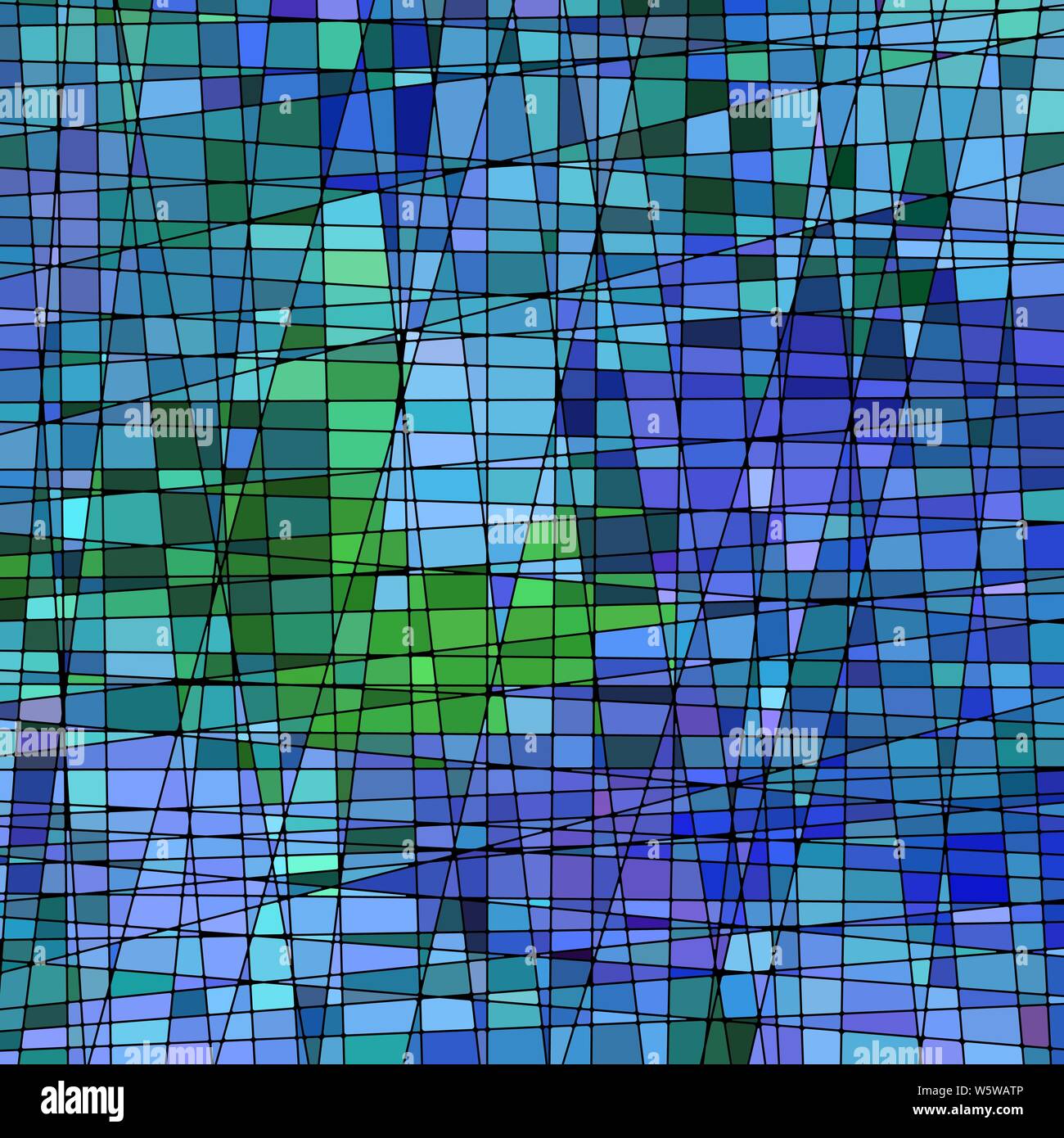 abstract vector stained-glass mosaic background - green and blue Stock ...
