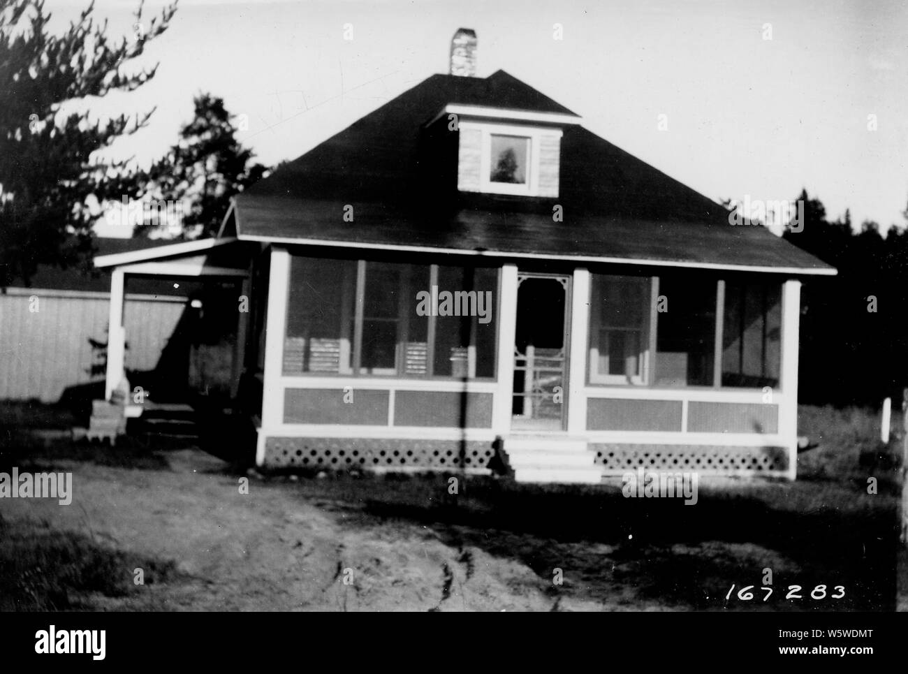 Photograph of Silver Creek Ranger Station Showing New Screened Porch