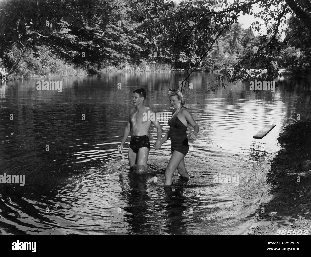 Photograph of Swimming Beach; Scope and content Original caption