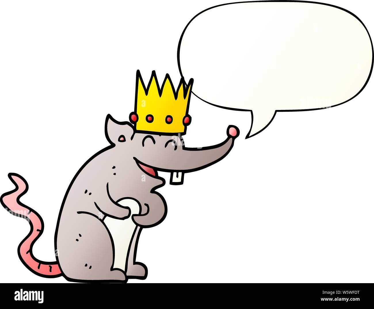 cartoon rat wearing a crown Stock Vector Image & Art - Alamy