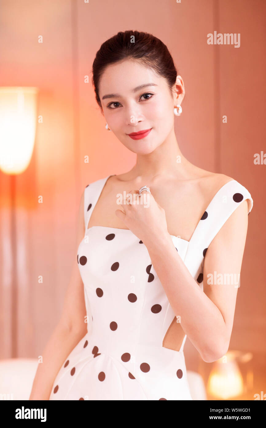 Chinese actress Wang Yuan Ke poses for portrait photos during an ...