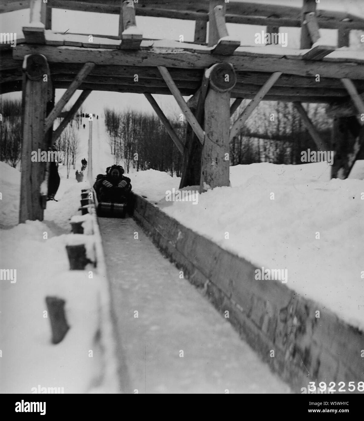 Photograph of a Toboggan; Scope and content Original caption A