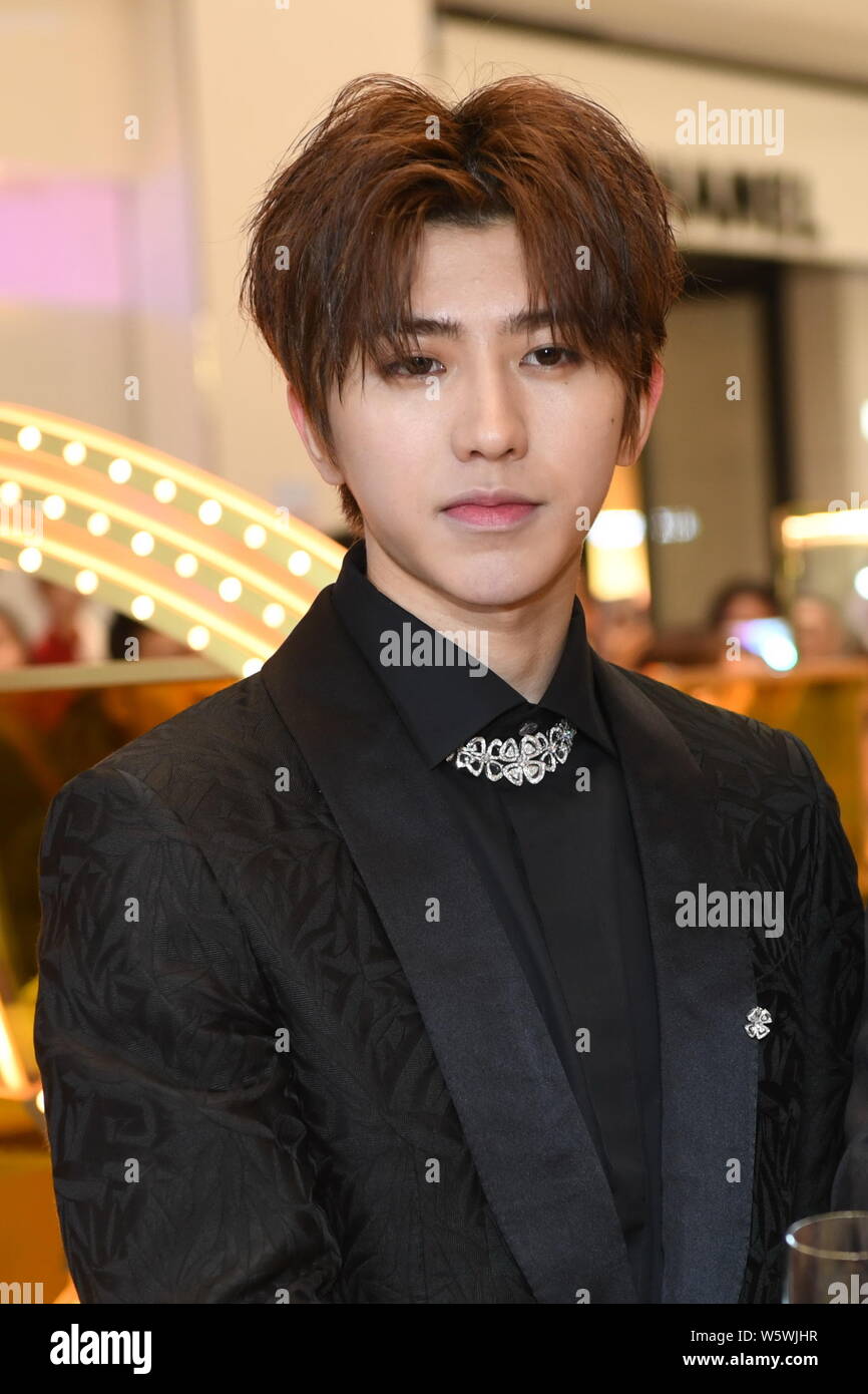 Singer and rapper Cai Xukun of Chinese boy group Nine Percent attends a