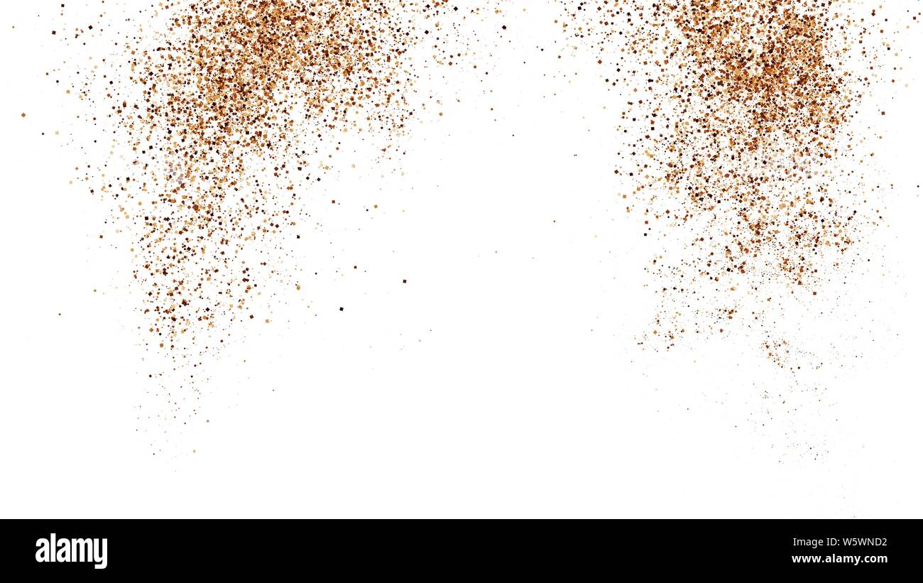 Coffee Color Texture Isolated on White Background. Brown Particles