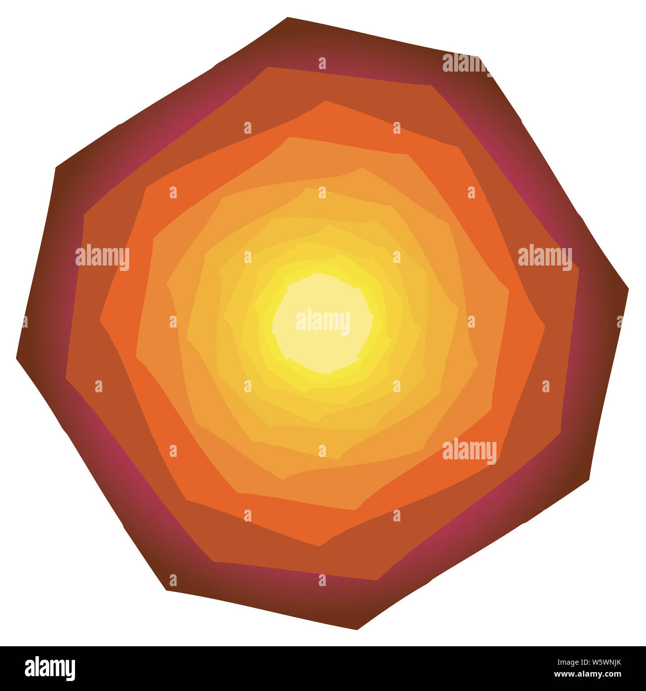 Octagonal Shapes That Have A Glow From The Center As They Radiate Out 