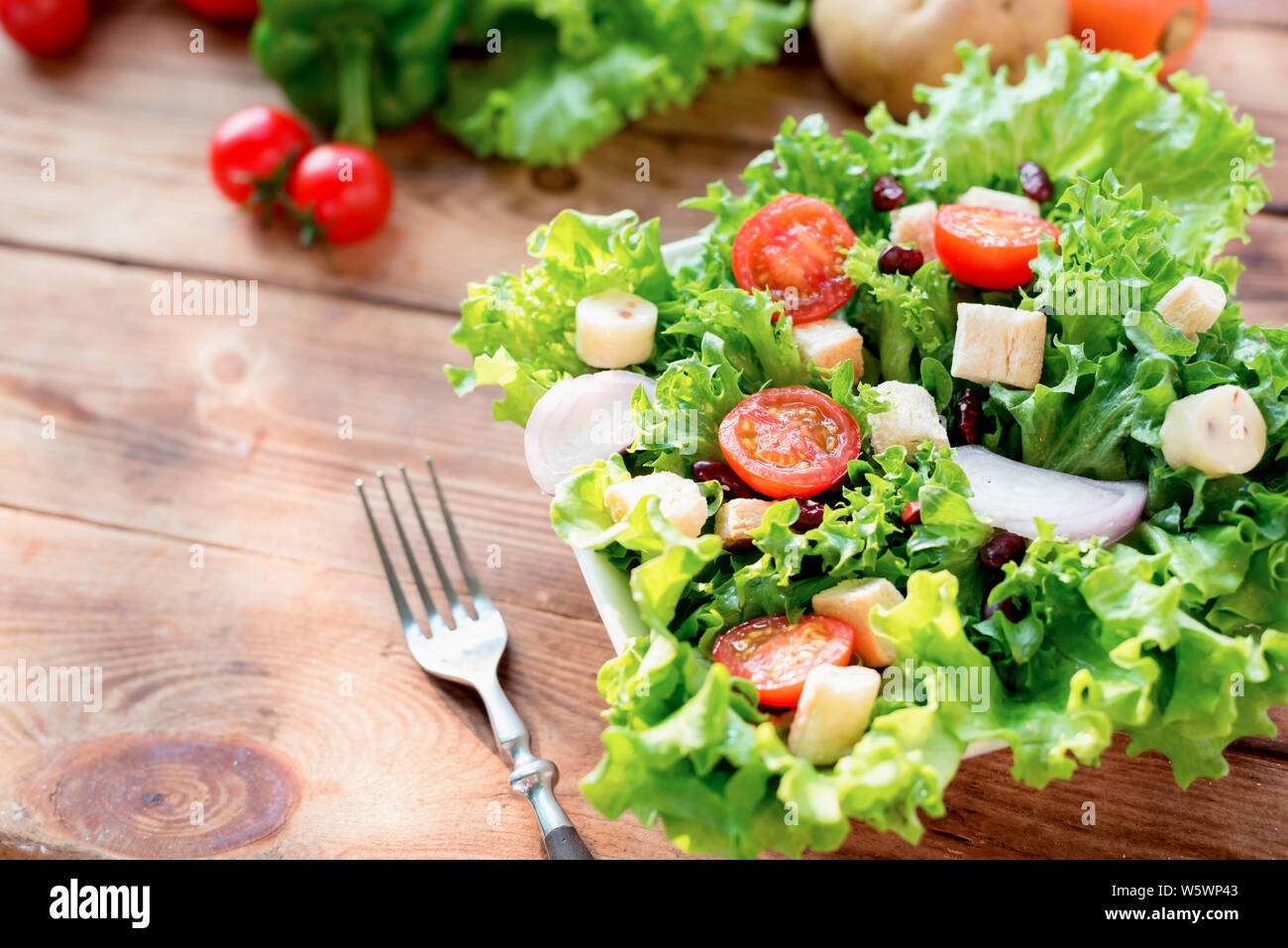 Mix Salad and healthy. Fresh organic vegetables for cooking diet food ...
