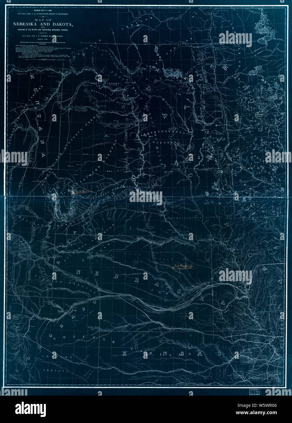 Civil War Maps 0757 Map of Nebraska and Dakota and portions of the