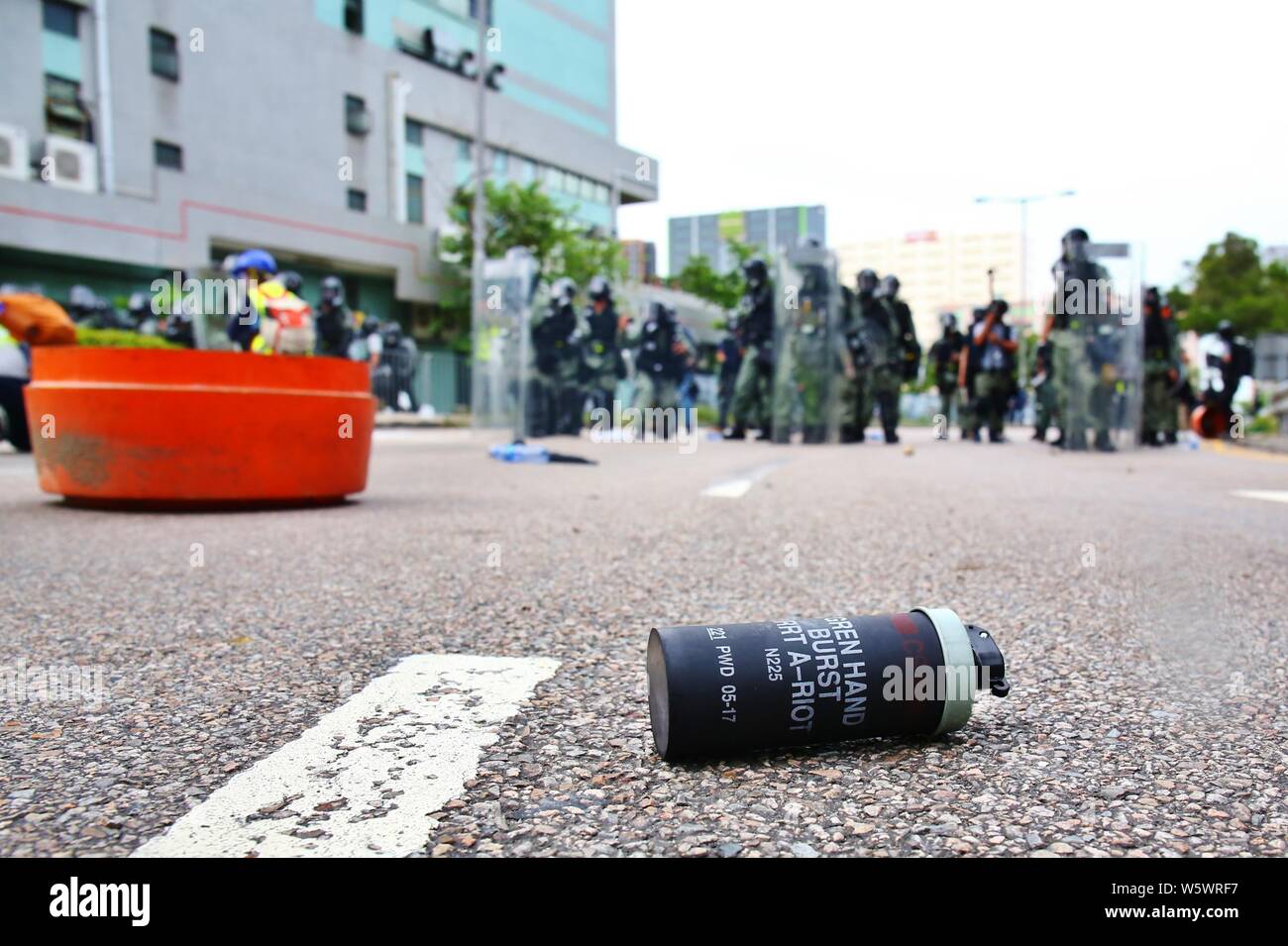 Hong Kong, China July 27st, 2019. The unauthorized mass demonstration Reclaim Yuen Long turend