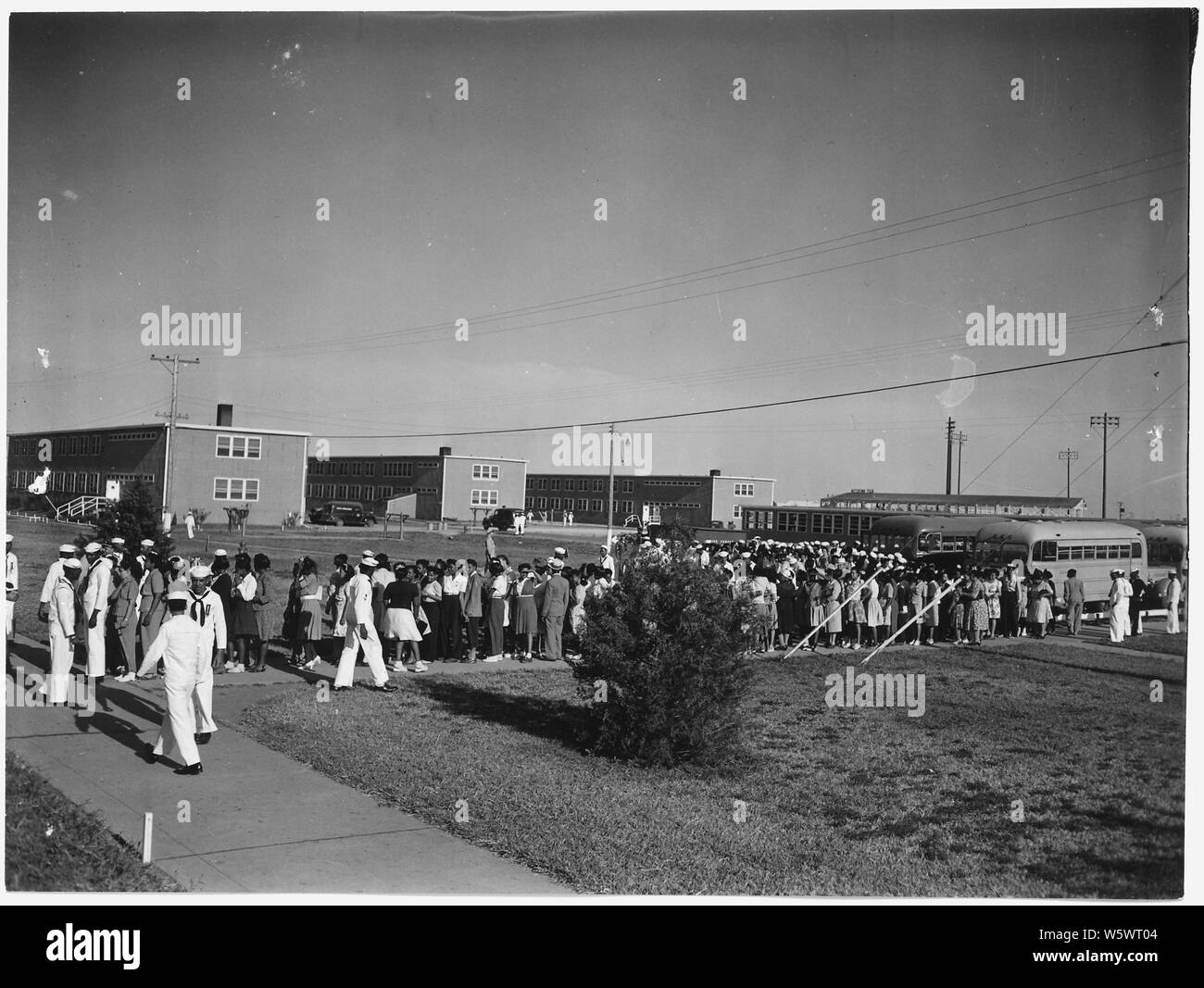 Photograph with caption 'WoWo' Dance and Beauty Contest, U.S. Naval