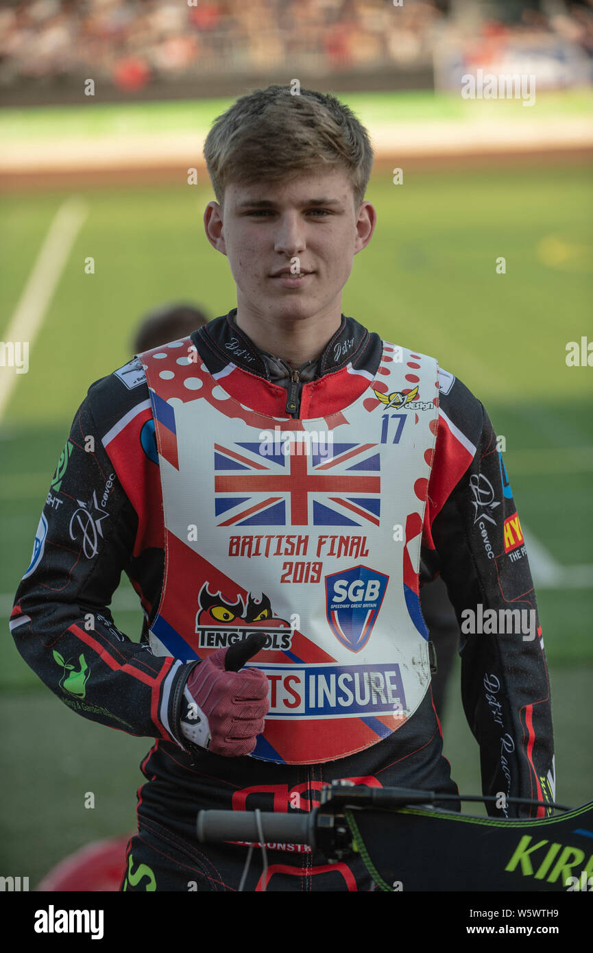 Manchester, England. 29th July 2019 Kyle Bickley during the Sports Insure British Final at the Belle Vue National Speedway Stadium, Manchester on Monday 29th July 2019 (Credit: Ian Charles | MI News) Stock Photo