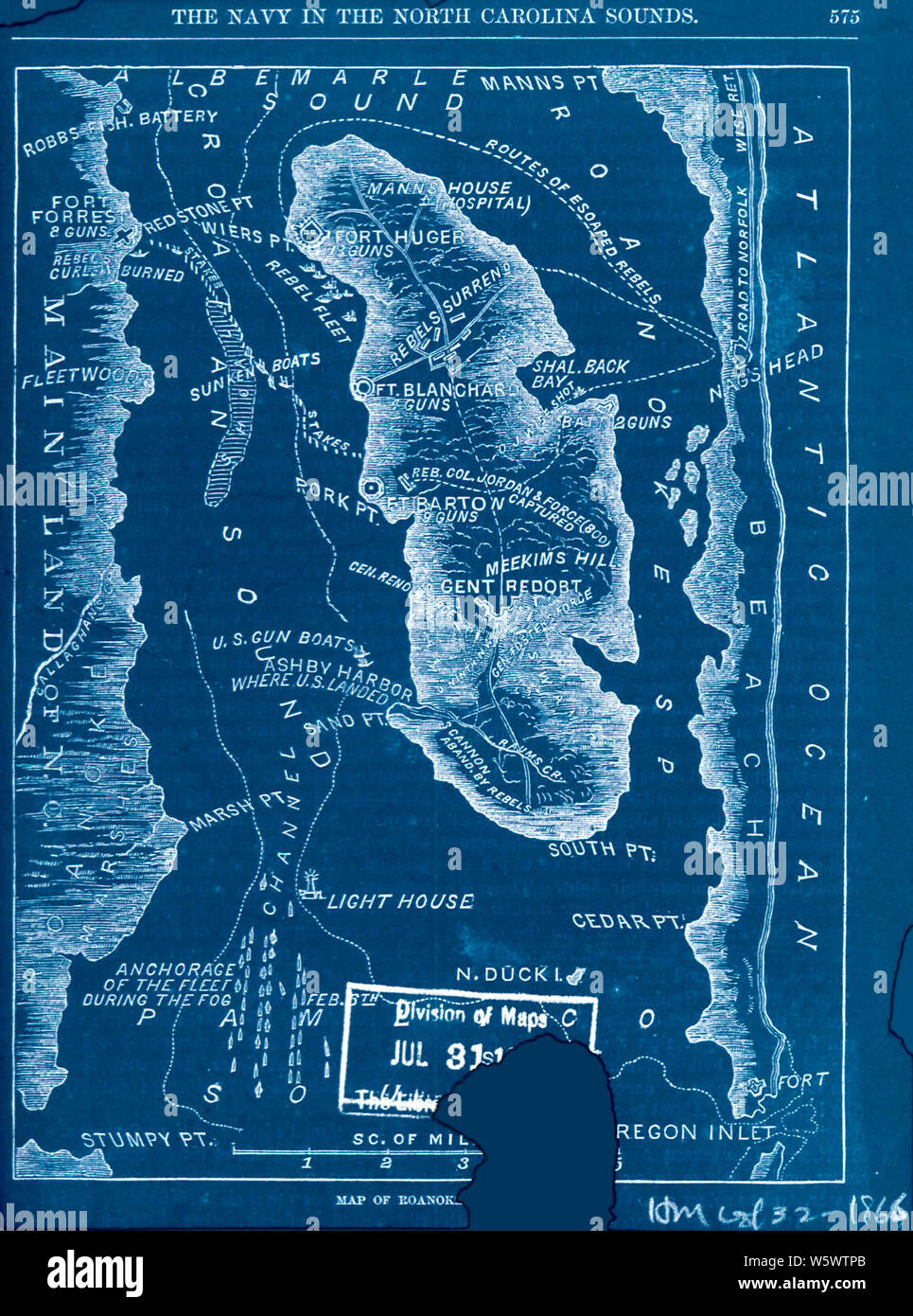 Roanoke island map hi-res stock photography and images - Alamy