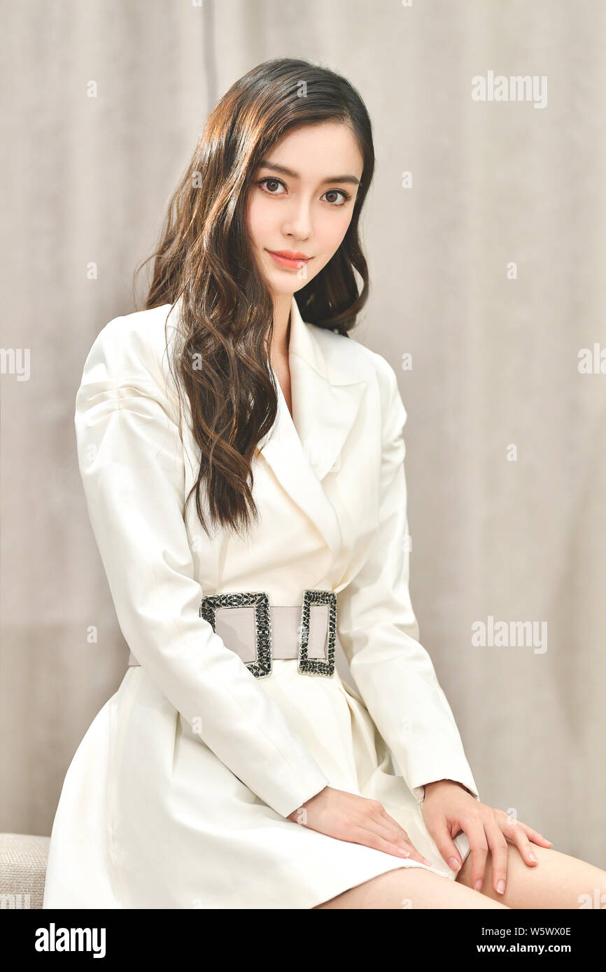 Hong Kong Actress And Model Angelababy Poses For Portrait Photos During An Exclusive Interview By Imaginechina In Beijing China 29 October 18 Stock Photo Alamy