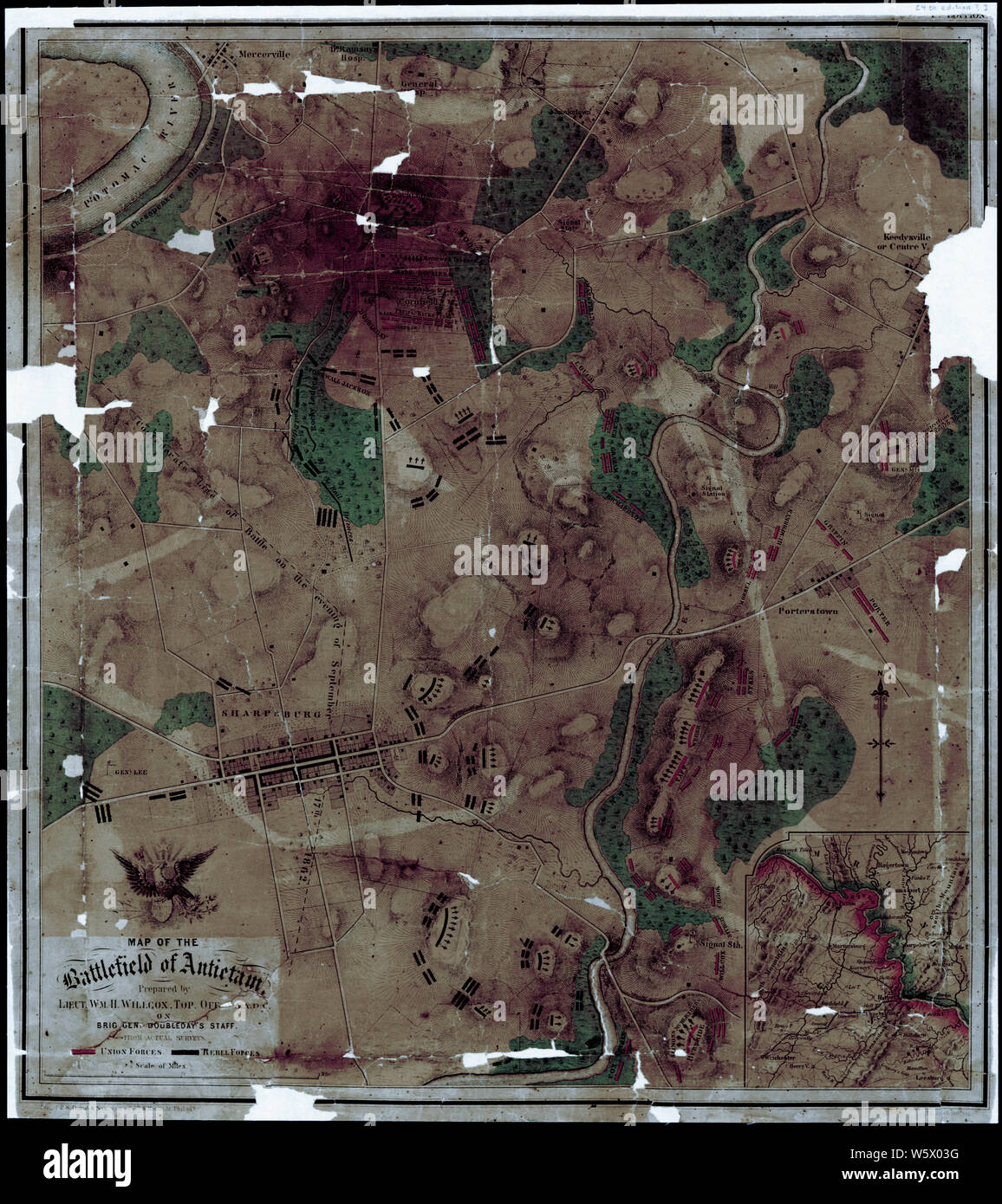 Civil War Maps 0847 Map of the - Civil War Maps 0847 Map Of The Battlefield Of Antietam Sept 17 1862 Rebuild And Repair W5X03G 