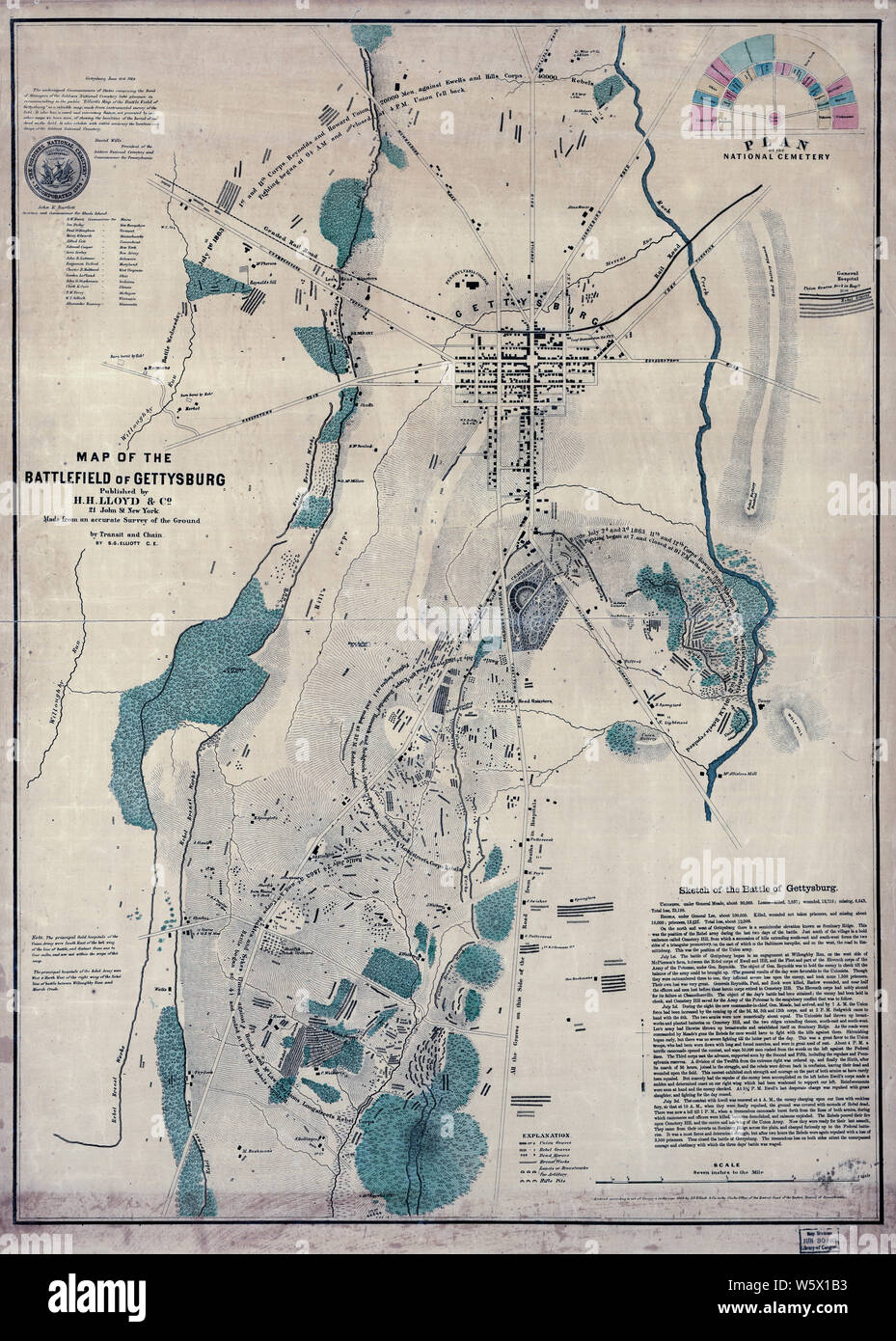 Civil War Maps 0866 Map of the - Civil War Maps 0866 Map Of The Battlefield Of Gettysburg Rebuild And Repair W5X1B3 