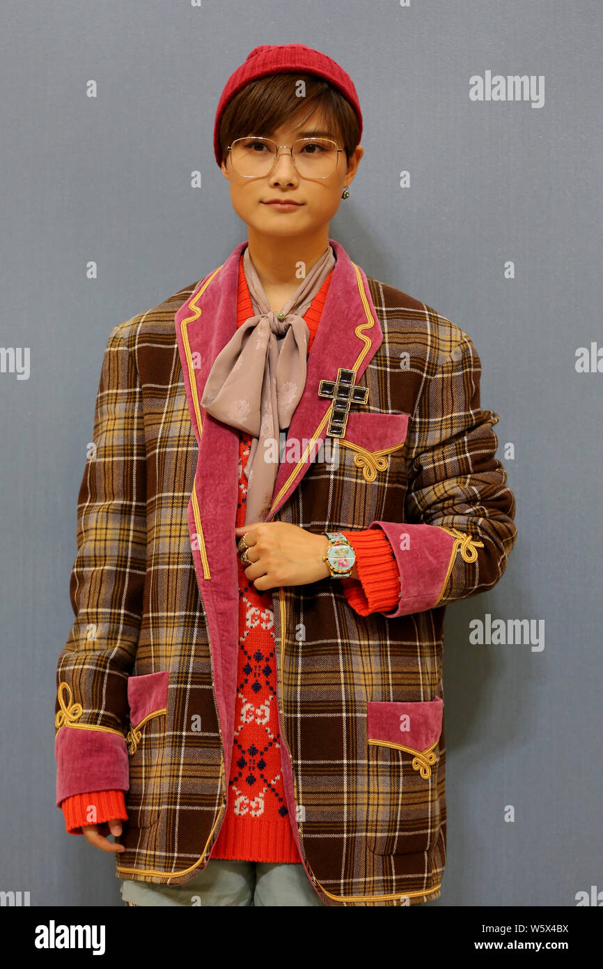 Chinese singer and actress Chris Lee or Li Yuchun attends a promotional