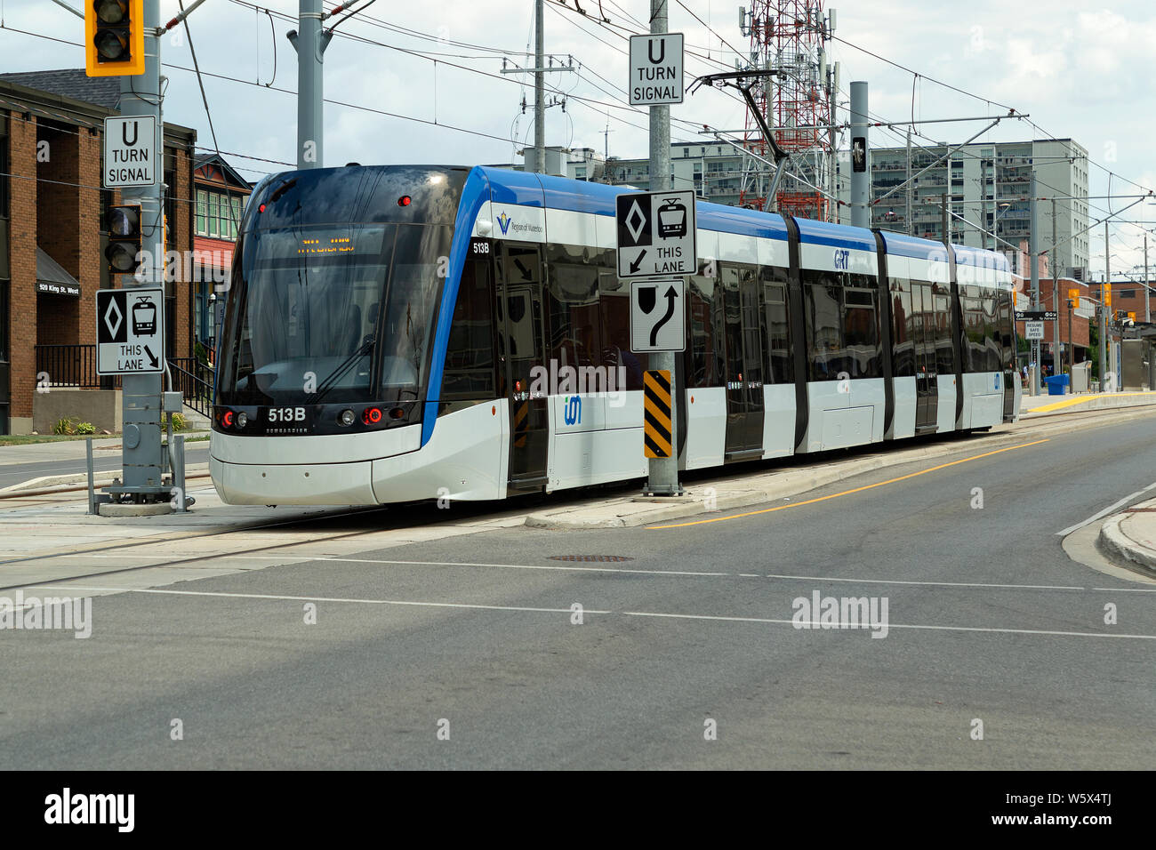 Waterloo Region Light Rail Transit. Kitchener Waterloo Ontario Canada