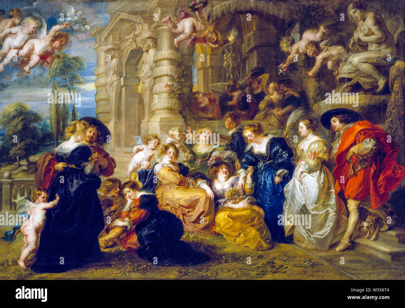 Peter Paul Rubens, painting, The Garden of Love, 1630-1635 Stock Photo