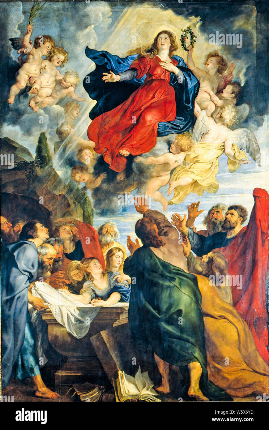 Peter Paul Rubens, painting, Assumption of the Virgin Mary, 1616-1618 Stock Photo