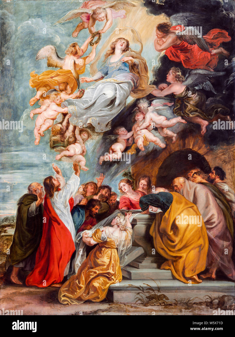 Peter Paul Rubens, Assumption of the Virgin Mary, painting, 1620-1630 Stock Photo