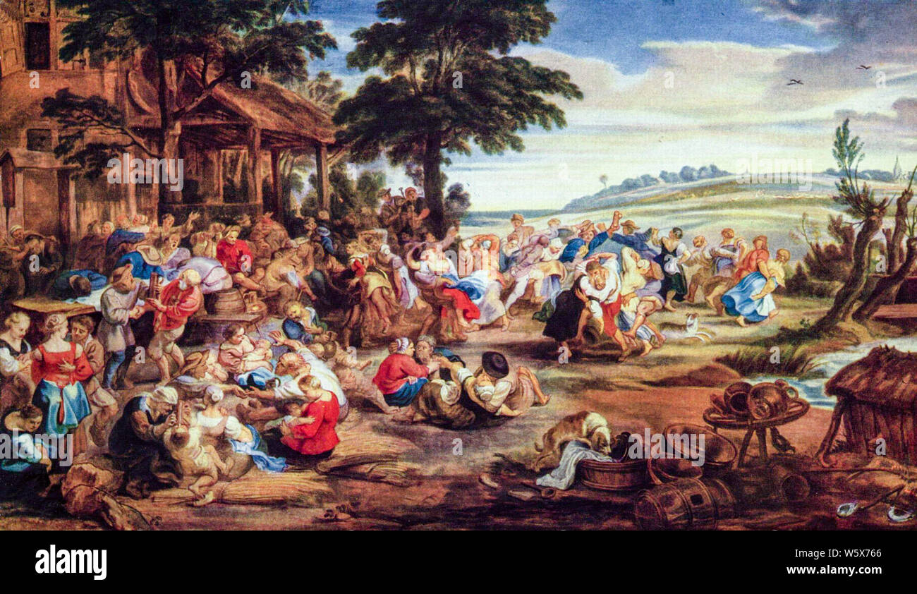 На картине кермесса рубенс изобразил толпу разгоряченных горожан отчаянно отплясывают бешеный танец