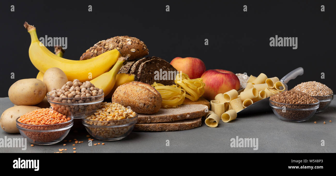 Healthy nutrition food full of fiber and carbohydrates Stock Photo