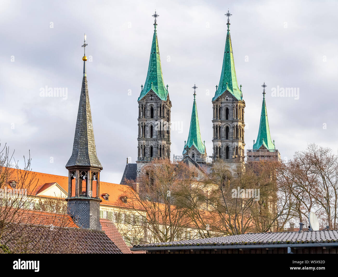 Bamberg Cathedral in Bamberg, a town in Upper Franconia, Germany Stock Photo