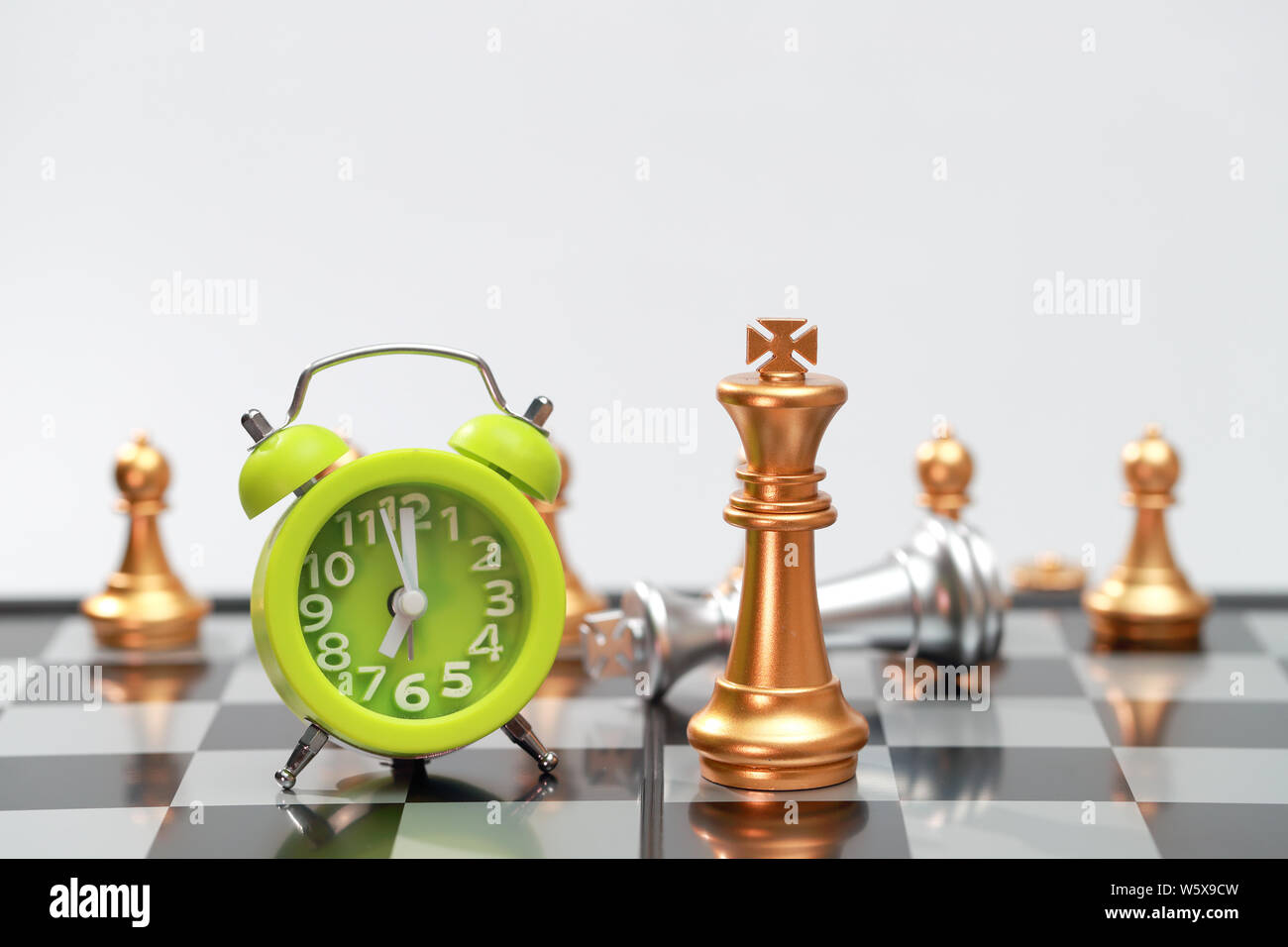 Chess business with time clock idea for competition, success and ...
