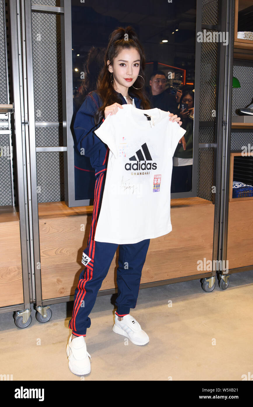 Hong Kong actress Angelababy attends a promotional event for Adidas in  Shanghai, China, 27 November 2018 Stock Photo - Alamy