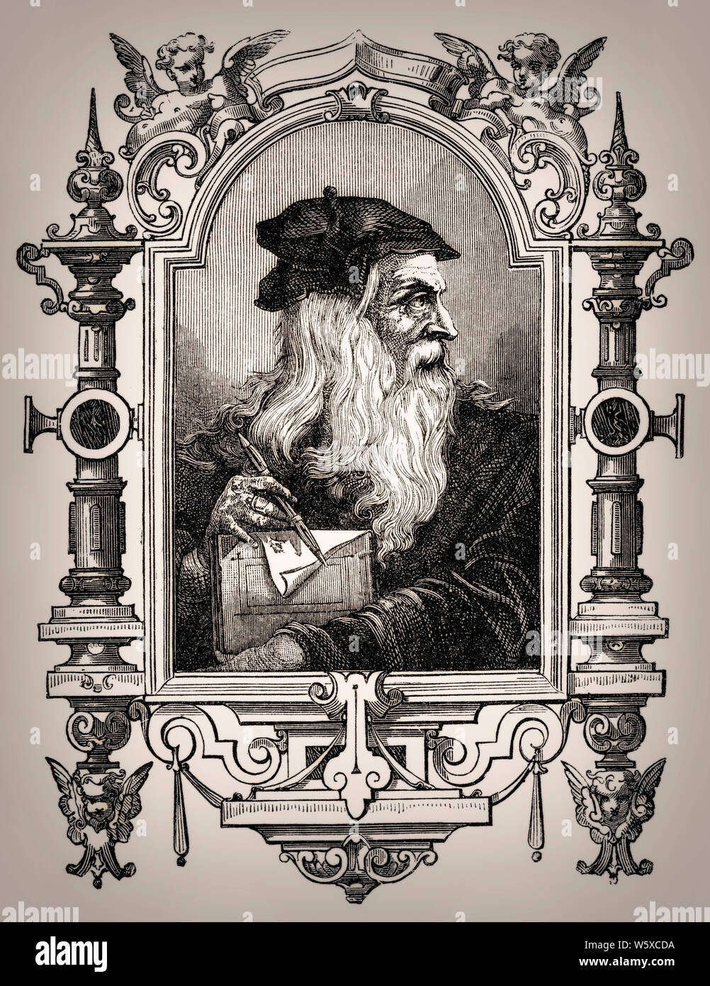 Leonardo da Vinci, 1452 - 1519, Italian painter, sculptor, architect and engineer Stock Photo