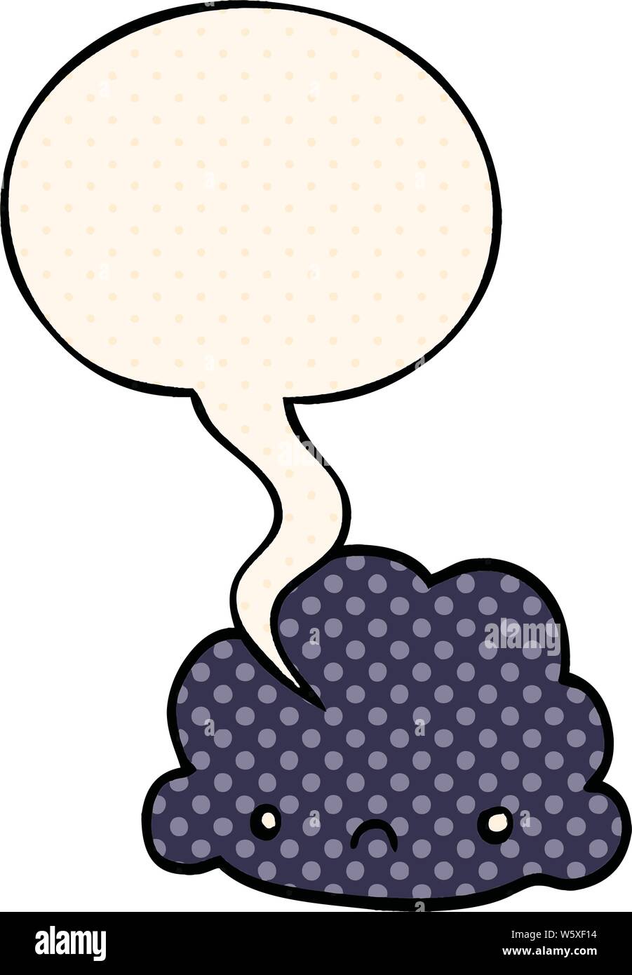 cartoon cloud with speech bubble in comic book style Stock Vector Image ...