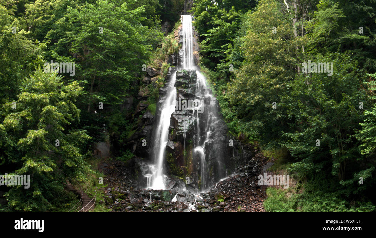Waterfall in Brotterrode Stock Photo