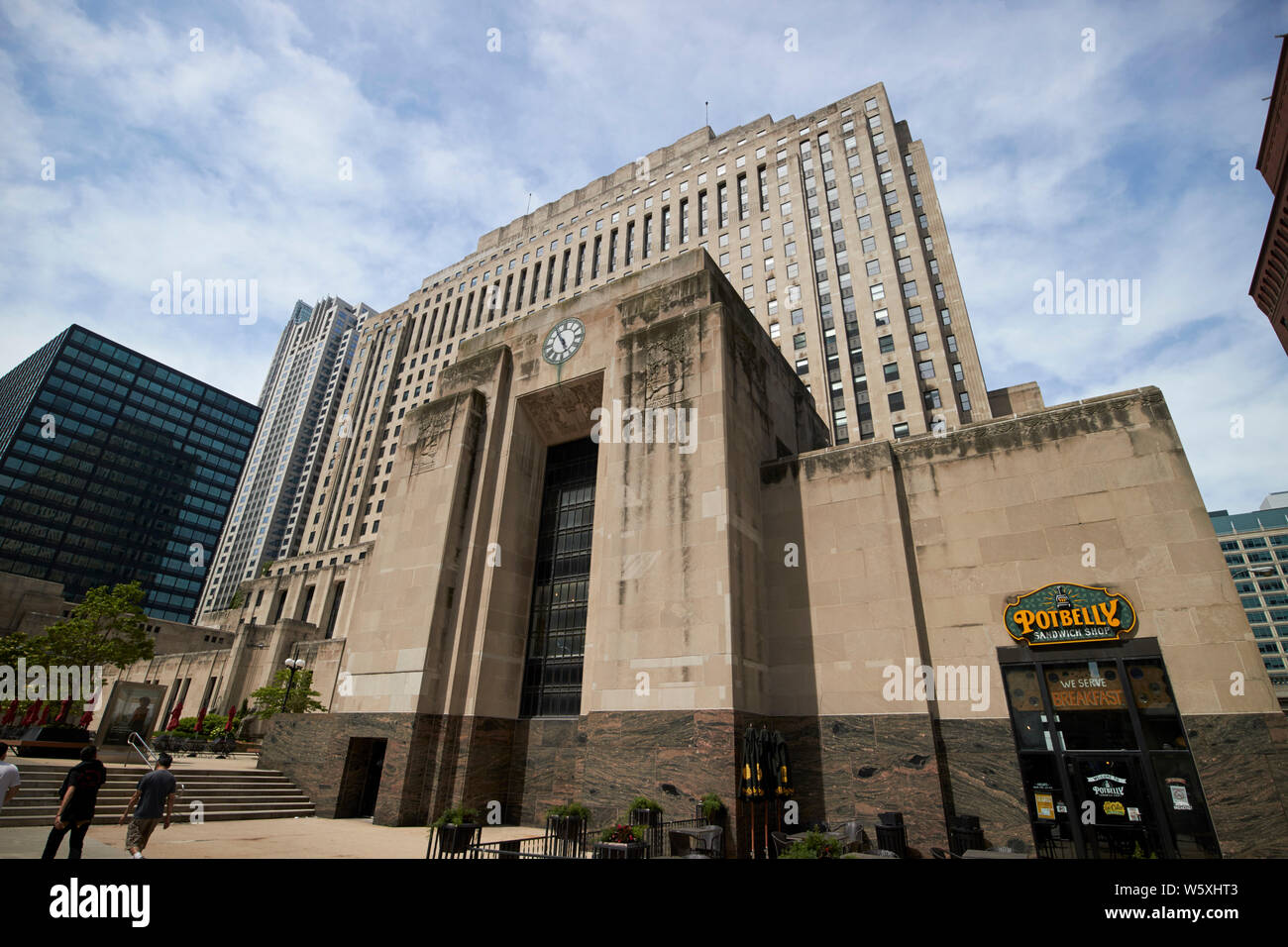two north riverside plaza the former chicago daily news building Chicago IL USA Stock Photo