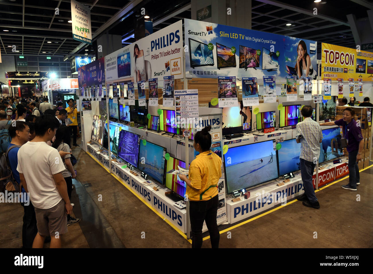 FILEPeople visit the stand of Philips during an expo in Hong Kong