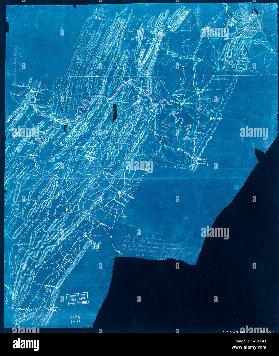 Civil War Maps 1095 Map showing the routes of Brig Gen JB ie JD Imboden