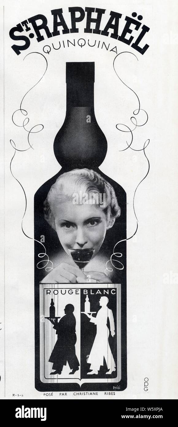 Carte Publicitaire Ancienne Saint Raphaël Quinquina - Paris - Vintage Rétro