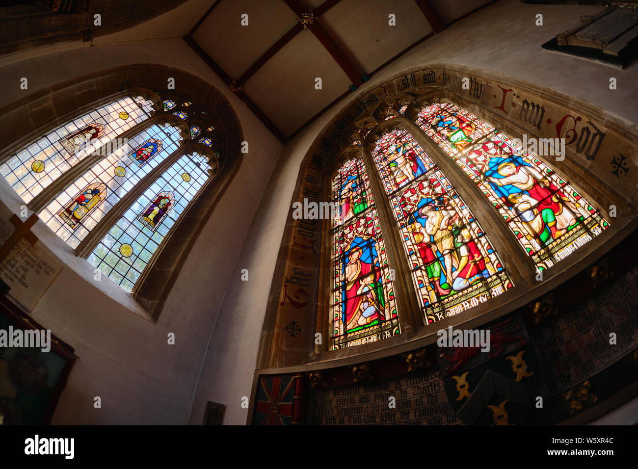 Interior view of St Andrew’s church in  Banwell, Somerset. Stock Photo