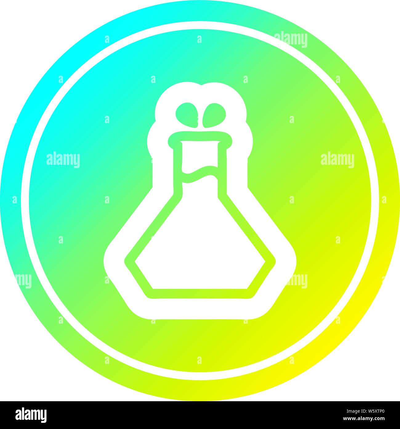 science experiment circular icon with cool gradient finish Stock Vector ...