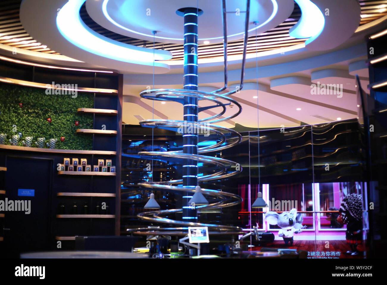 Interior view of the world's tenth and Asia's third spaceship-themed ...