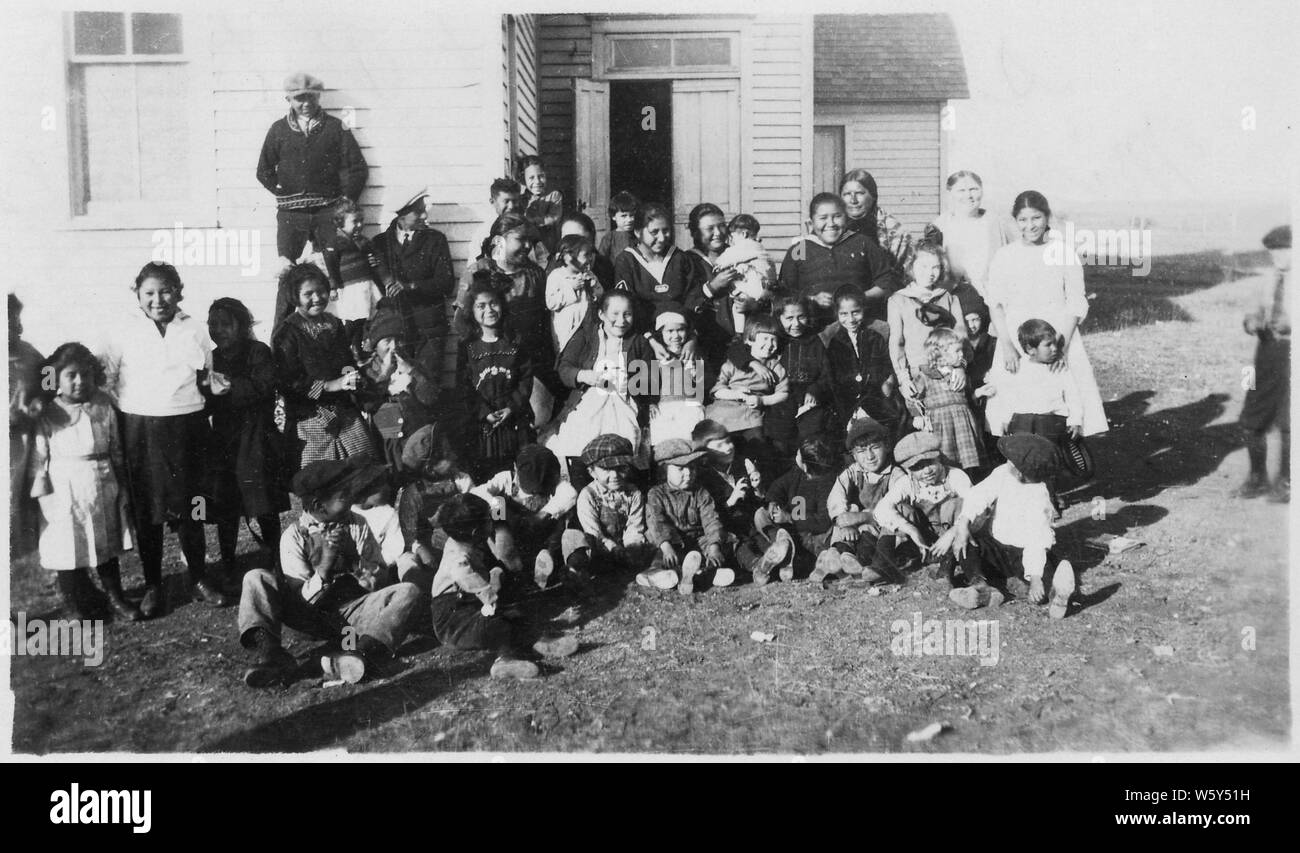Sunday School Class at Post Oak Mission, Indiahoma OK. Mrs. A. J