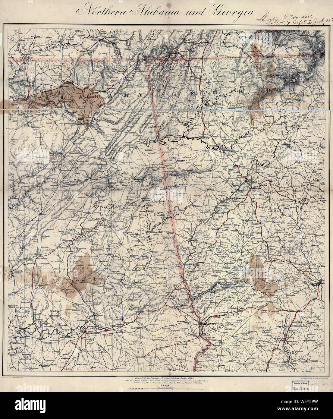 Civil War Maps 1202 Northern Alabama and Georgia Rebuild and Repair ...