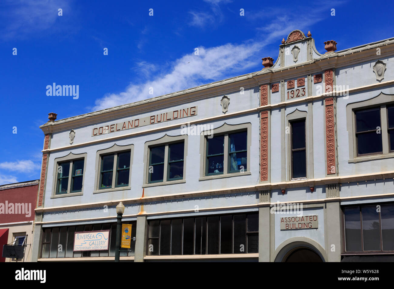 Art Deco Architecture on Commercial Street, Astoria, Oregon, USA Stock Photo Alamy