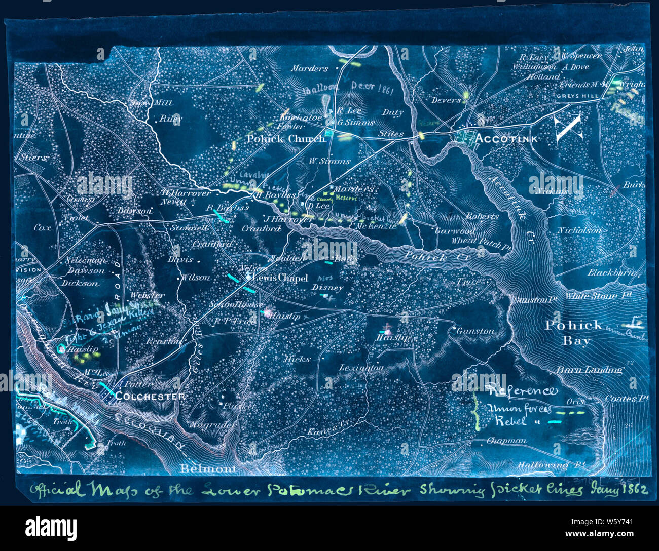Civil War Maps 1213 Official map of the lower Potomac River picket